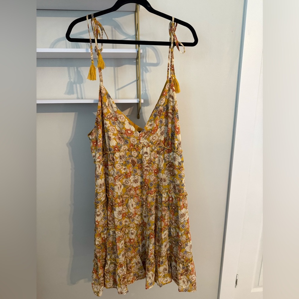 Forever 21 Mustard Floral Dress